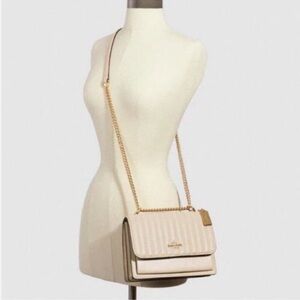 Coach Klare Leather Crossbody with Linear Quilting Stitches